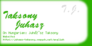 taksony juhasz business card